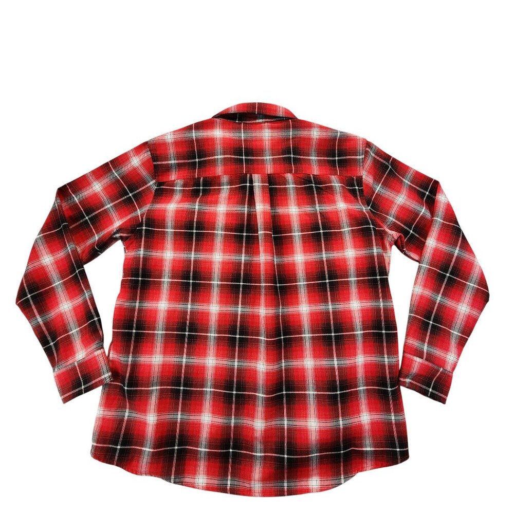 Dixxon Flannel Company x Kustom Klover Cycles Red Black Plaid Flannel Shirt 2X - Picture 12 of 12